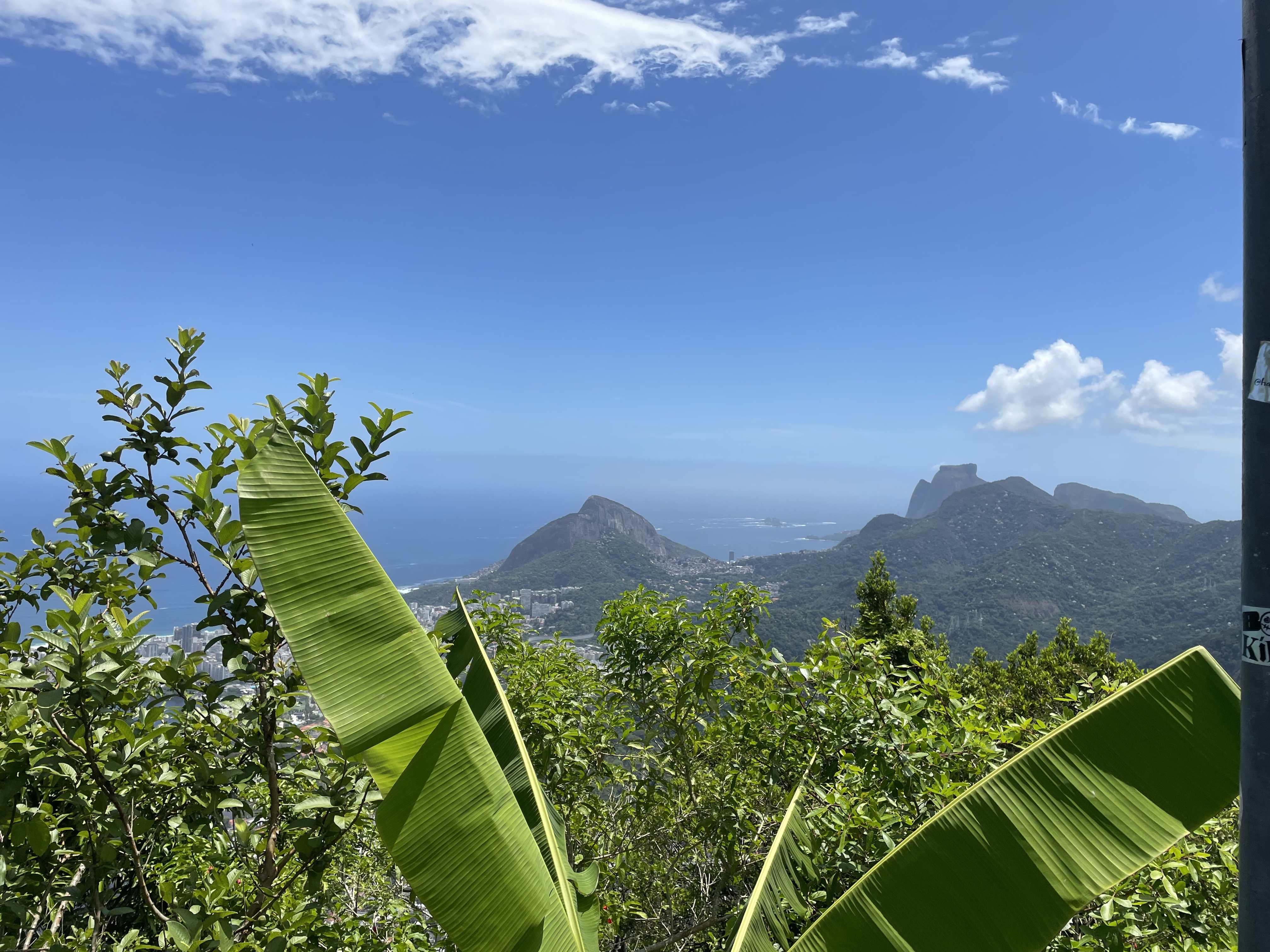 3-tage-rio-de-janeiro Aussicht auf das tropisch grüne Rio mit Bergen und Meer