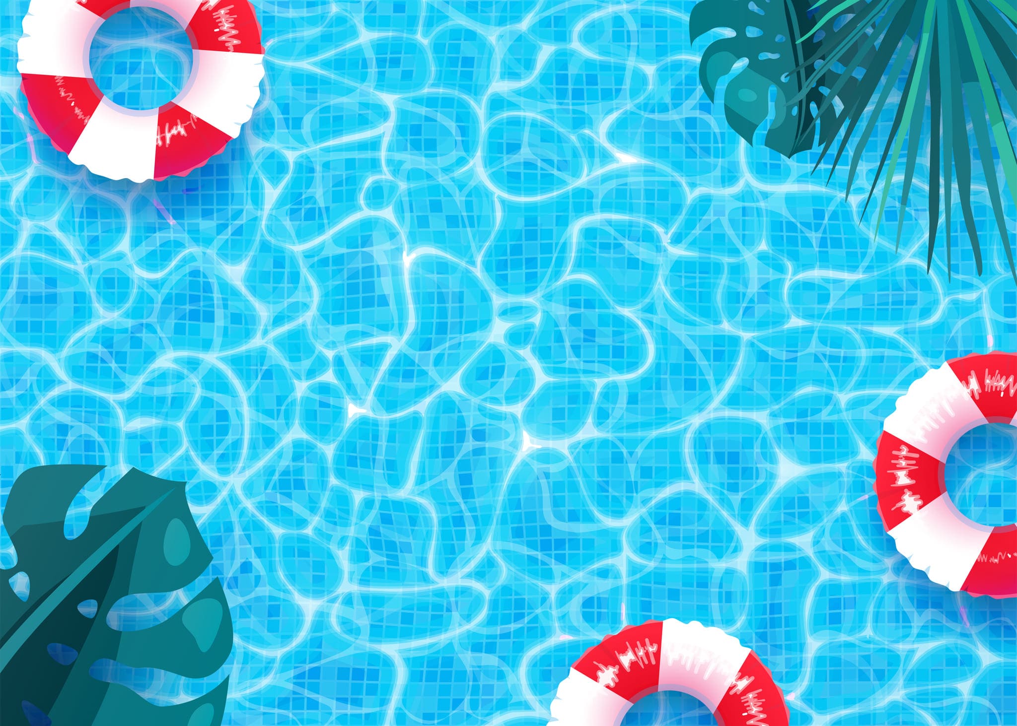Reiseschnäppchen Blauer Pool mit Schwimmreifen
